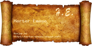 Herter Emese névjegykártya